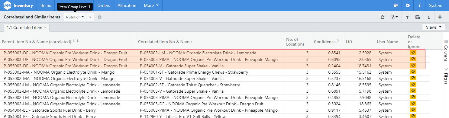 1.1 Correlated Item example