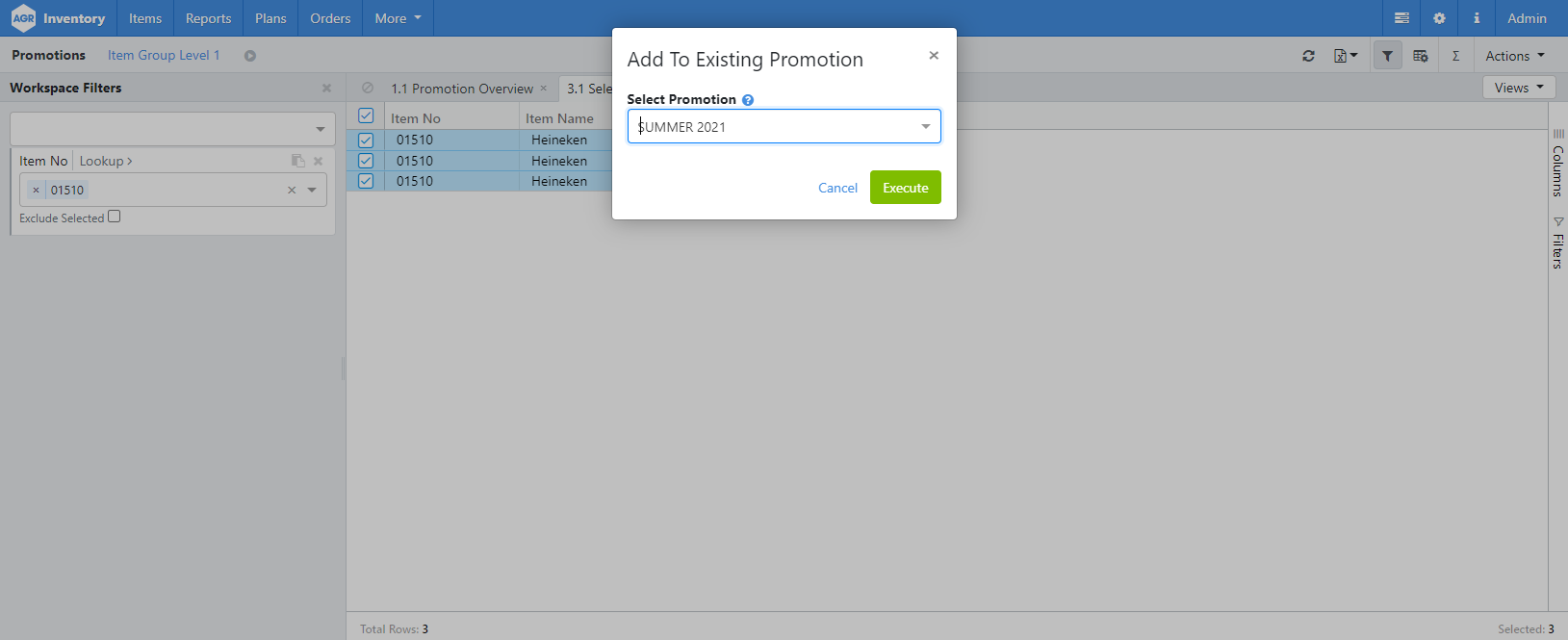 3.1 Add to existing promotion